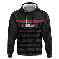 Fiji Naitasiri Rugby Custom Zip Hoodie Go Highland Warriors LT14 Pullover Hoodie Black - Polynesian Pride