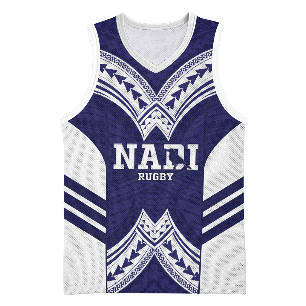 Fiji Nadi Rugby Custom Basketball Jersey Kikau O Nadi Ko LT14 Unisex Blue - Polynesian Pride