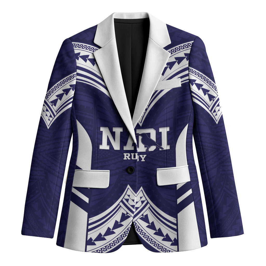 Fiji Nadi Rugby Custom Blazer Kikau O Nadi Ko LT14 Unisex Blue - Polynesian Pride