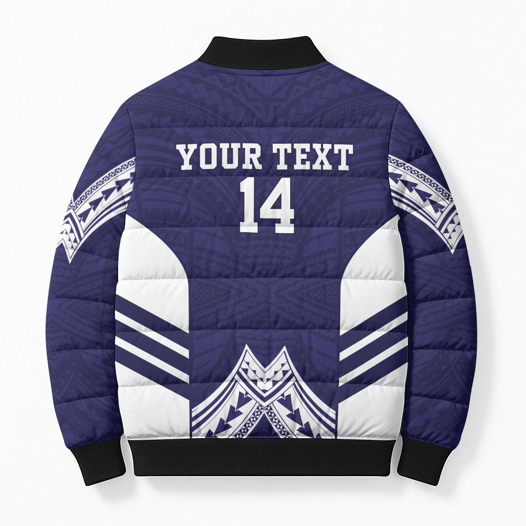 Fiji Nadi Rugby Custom Bomber Puffer Jacket Kikau O Nadi Ko