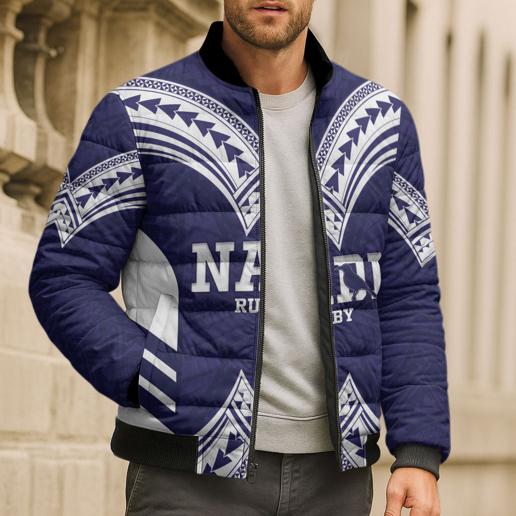 Fiji Nadi Rugby Custom Bomber Puffer Jacket Kikau O Nadi Ko