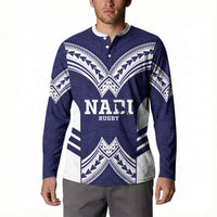 Fiji Nadi Rugby Custom Button Sweatshirt Kikau O Nadi Ko LT14 - Polynesian Pride