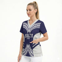 Fiji Nadi Rugby Custom Scrub Top Kikau O Nadi Ko LT14 - Polynesian Pride