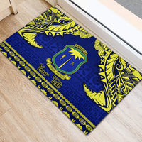 Personalised Fiji Natabua High School Rubber Doormat Fijian Tapa Pattern LT14 - Polynesian Pride