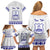 Personalised Fiji Labasa College Family Matching Off Shoulder Short Dress and Hawaiian Shirt Fijian Tapa Pattern LT14 - Polynesian Pride