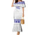 Personalised Fiji Labasa College Mermaid Dress Fijian Tapa Pattern LT14 Women White - Polynesian Pride