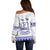 Personalised Fiji Labasa College Off Shoulder Sweater Fijian Tapa Pattern LT14 - Polynesian Pride