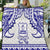 Personalised Fiji Labasa College Quilt Fijian Tapa Pattern LT14 White - Polynesian Pride