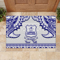 Personalised Fiji Labasa College Rubber Doormat Fijian Tapa Pattern LT14 - Polynesian Pride