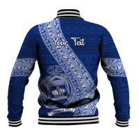 Personalised Fiji Queen Victoria School Baseball Jacket Fijian Tapa Pattern LT14 - Polynesian Pride