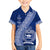 Personalised Fiji Queen Victoria School Family Matching Puletasi Dress and Hawaiian Shirt Fijian Tapa Pattern LT14 Son's Shirt Blue - Polynesian Pride