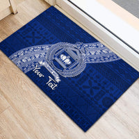Personalised Fiji Queen Victoria School Rubber Doormat Fijian Tapa Pattern LT14 - Polynesian Pride