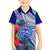 Personalised Samoana High School Family Matching Puletasi Dress and Hawaiian Shirt American Samoa Schools Polynesian Tropical Flowers LT14 Son's Shirt Blue - Polynesian Pride