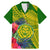 Personalised Leone High School Family Matching Mermaid Dress and Hawaiian Shirt American Samoa Schools Polynesian Tropical Flowers LT14 Dad's Shirt - Short Sleeve Green - Polynesian Pride