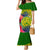 Personalised Leone High School Family Matching Mermaid Dress and Hawaiian Shirt American Samoa Schools Polynesian Tropical Flowers LT14 Mom's Dress Green - Polynesian Pride