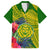 Personalised Leone High School Family Matching Puletasi Dress and Hawaiian Shirt American Samoa Schools Polynesian Tropical Flowers LT14 Dad's Shirt - Short Sleeve Green - Polynesian Pride