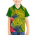 Personalised Leone High School Family Matching Puletasi Dress and Hawaiian Shirt American Samoa Schools Polynesian Tropical Flowers LT14 Son's Shirt Green - Polynesian Pride