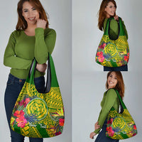 Personalised Leone High School Grocery Bag American Samoa Schools Polynesian Tropical Flowers LT14 - Polynesian Pride
