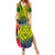 Personalised Leone High School Summer Maxi Dress American Samoa Schools Polynesian Tropical Flowers LT14 Women Green - Polynesian Pride