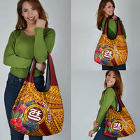 Personalised Tafuna High School Grocery Bag American Samoa Schools Polynesian Tropical Flowers LT14 - Polynesian Pride