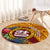 Personalised Tafuna High School Round Carpet American Samoa Schools Polynesian Tropical Flowers LT14 - Polynesian Pride