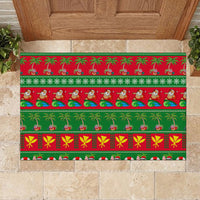 Hawaii Christmas Rubber Doormat Mele Kalikimaka LT14 - Polynesian Pride