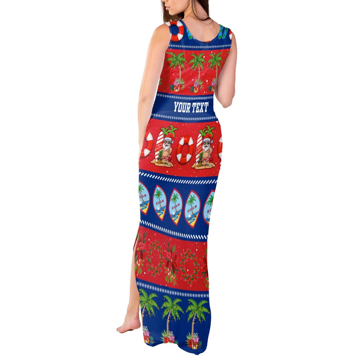 Personalised Guam Christmas Tank Maxi Dress Felis Pasgua LT14 - Polynesian Pride