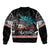 Personalised New Zealand Waka Bomber Jacket Aotearoa Maori Silver Fern Pattern LT14 - Polynesian Pride