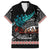 Personalised New Zealand Waka Family Matching Long Sleeve Bodycon Dress and Hawaiian Shirt Aotearoa Maori Silver Fern Pattern LT14 Dad's Shirt - Short Sleeve Black - Polynesian Pride