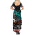 Personalised New Zealand Waka Summer Maxi Dress Aotearoa Maori Silver Fern Pattern LT14 - Polynesian Pride