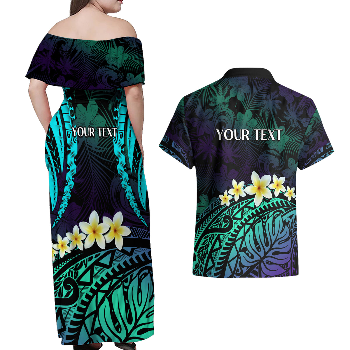 Personalised Pasifika Festival Auckland Couples Matching Off Shoulder ...