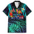 Personalised Pasifika Festival Auckland Family Matching Off Shoulder Short Dress and Hawaiian Shirt 2024 Pacific Islands Polynesian Pattern LT14 Dad's Shirt - Short Sleeve Purple - Polynesian Pride