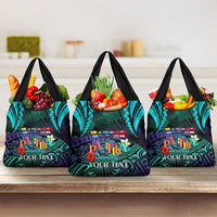 Personalised Pasifika Festival Auckland Grocery Bag Pacific Islands Polynesian Pattern LT14 3-pack One Size Purple - Polynesian Pride