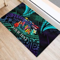 Personalised Pasifika Festival Auckland Rubber Doormat 2024 Pacific Islands Polynesian Pattern LT14 - Polynesian Pride