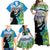 Personalised Honolulu Aloha Hawaii Family Matching Off Shoulder Maxi Dress and Hawaiian Shirt Tropical Leaves With Hula Girl LT14 - Polynesian Pride