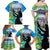 Personalised Honolulu Aloha Hawaii Family Matching Off Shoulder Maxi Dress and Hawaiian Shirt Tropical Leaves With Hula Girl LT14 - Polynesian Pride