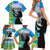 Personalised Honolulu Aloha Hawaii Family Matching Short Sleeve Bodycon Dress and Hawaiian Shirt Tropical Leaves With Hula Girl LT14 - Polynesian Pride