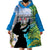 Personalised Honolulu Aloha Hawaii Wearable Blanket Hoodie Tropical Leaves With Hula Girl LT14 - Polynesian Pride