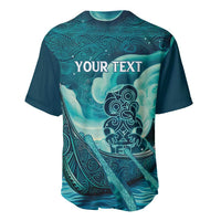Personalised New Zealand Waitangi Day Baseball Jersey Hei Tiki With Maori Waka - Whakarare Pattern LT14 - Polynesian Pride