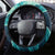 New Zealand Waitangi Day Steering Wheel Cover Hei Tiki With Maori Waka - Whakarare Pattern