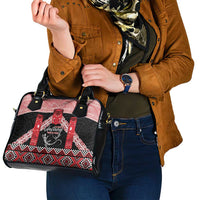 Toitu Te Tiriti O Waitangi Shoulder Handbag Maori Wharenui With Taniko Motifs LT14 - Polynesian Pride
