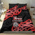 New Zealand 1840 Waitangi Day Bedding Set Aotearoa Haka Mask - Red Version