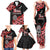 New Zealand 1840 Waitangi Day Family Matching Tank Maxi Dress and Hawaiian Shirt Aotearoa Haka Mask - Red Version