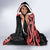 New Zealand 1840 Waitangi Day Hooded Blanket Aotearoa Haka Mask - Red Version