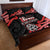 New Zealand 1840 Waitangi Day Quilt Bed Set Aotearoa Haka Mask - Red Version