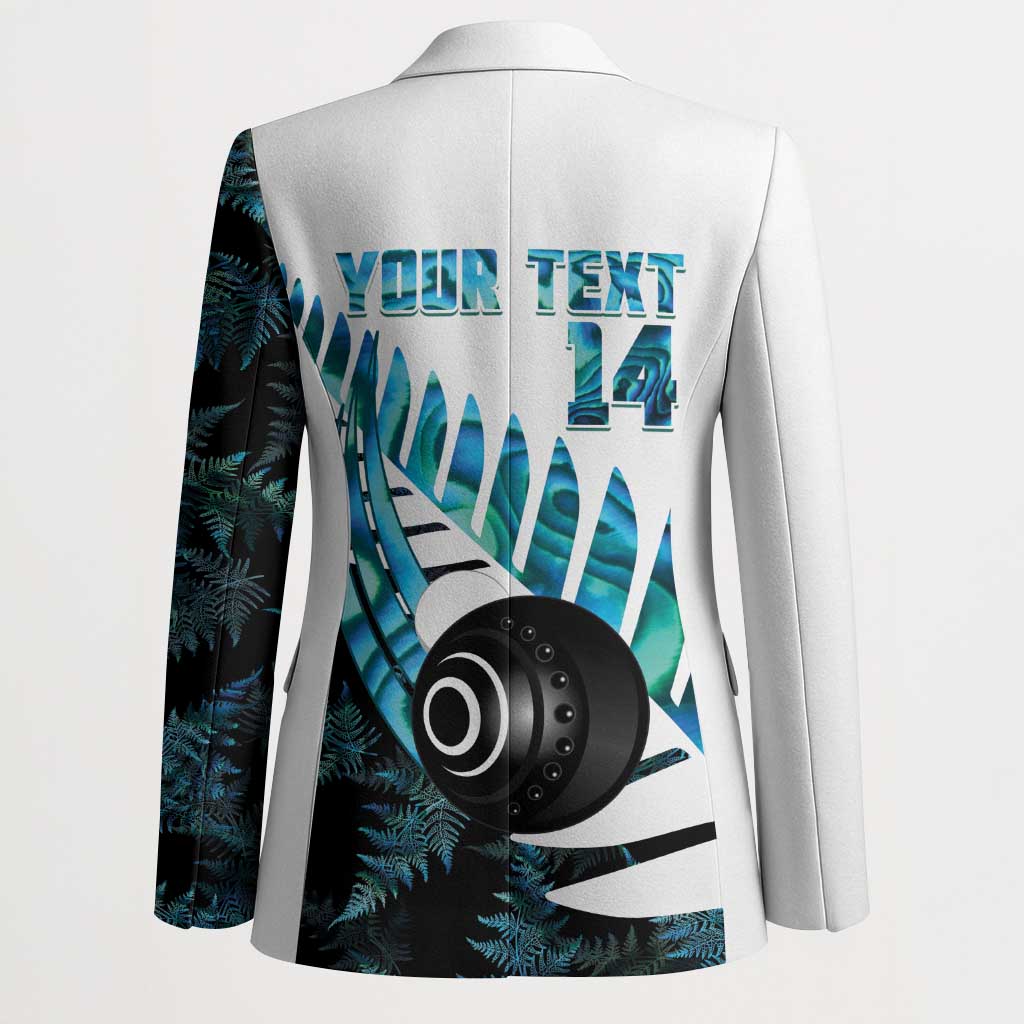 New Zealand Lawn Bowls Custom Blazer Aotearoa Silver Fern Paua Shell LT14 - Polynesian Pride