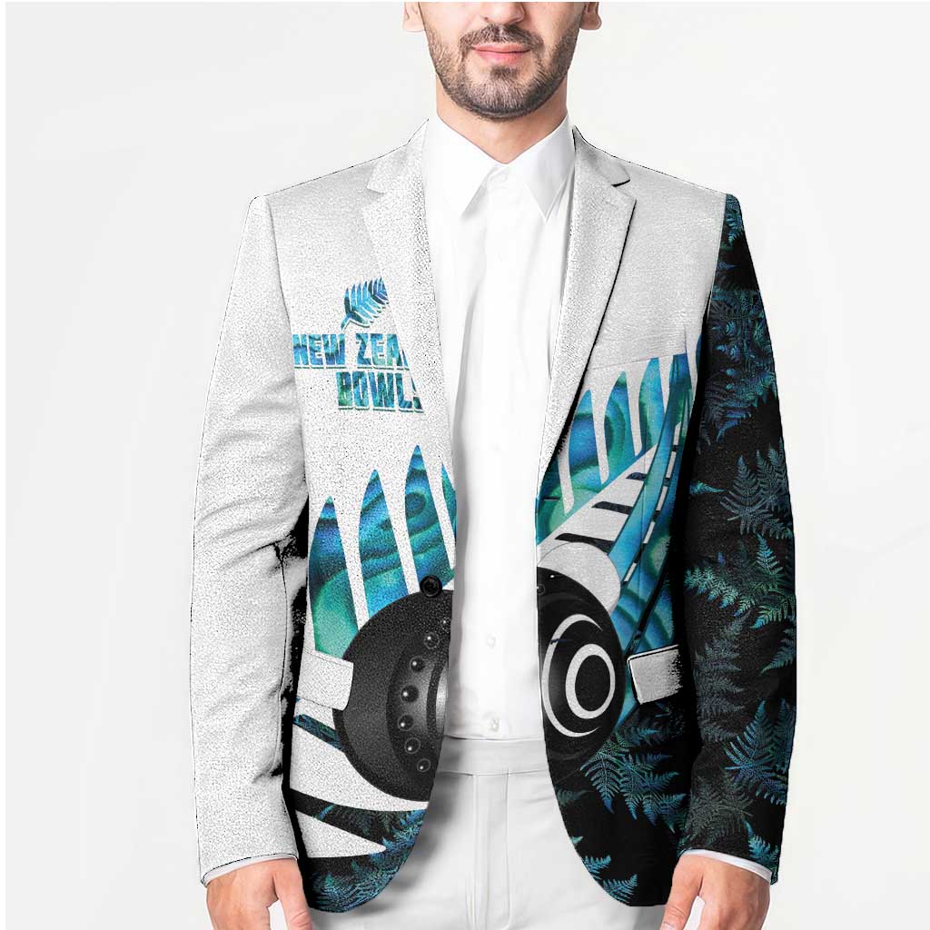 New Zealand Lawn Bowls Custom Blazer Aotearoa Silver Fern Paua Shell LT14 - Polynesian Pride