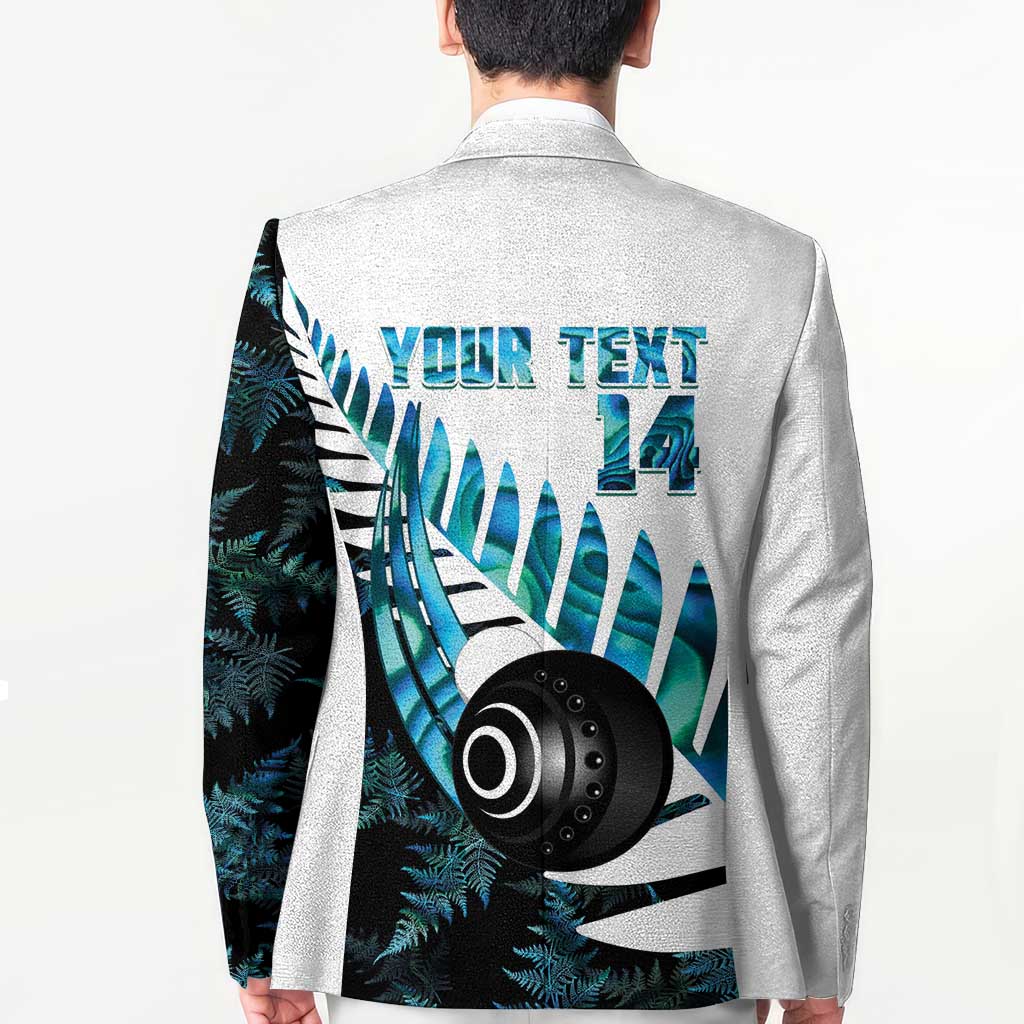 New Zealand Lawn Bowls Custom Blazer Aotearoa Silver Fern Paua Shell LT14 - Polynesian Pride
