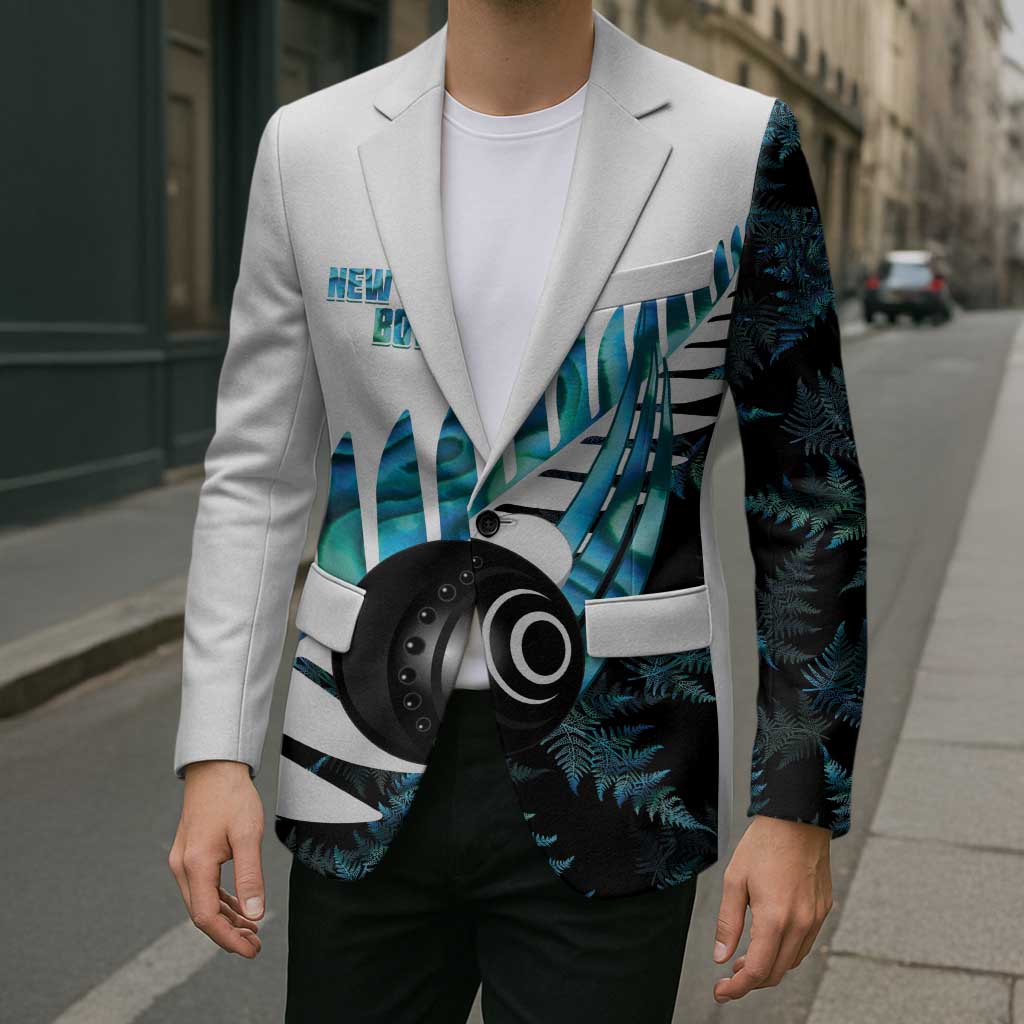 New Zealand Lawn Bowls Custom Blazer Aotearoa Silver Fern Paua Shell LT14 - Polynesian Pride