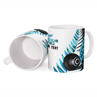 New Zealand Lawn Bowls Custom Ceramic Mug Aotearoa Silver Fern Paua Shell LT14 - Polynesian Pride